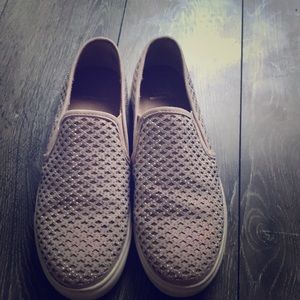 Material girl shoes/// bedazzled slip on sneakers/